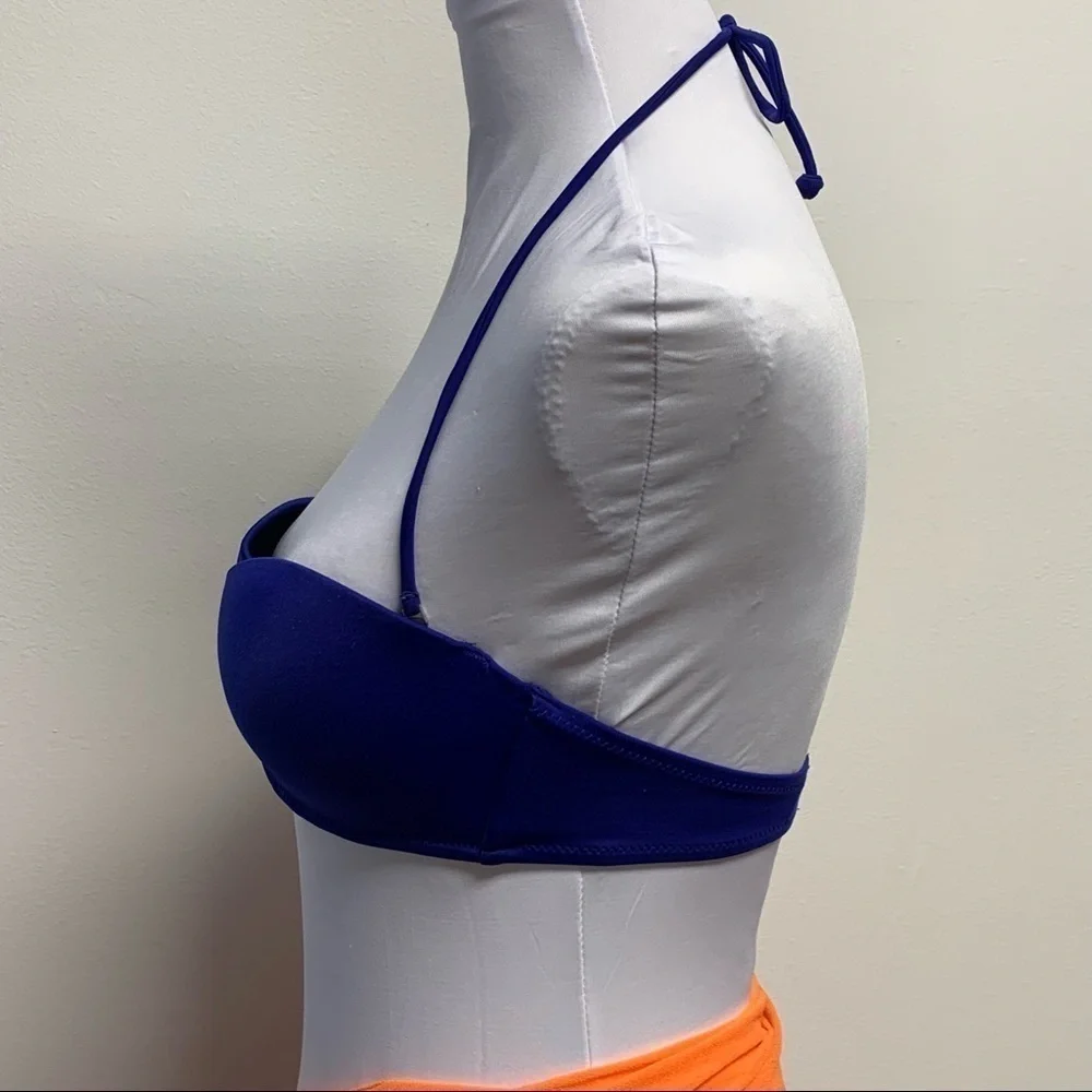 Victoria's Secret Size 34B Blue Bikini Swim Top